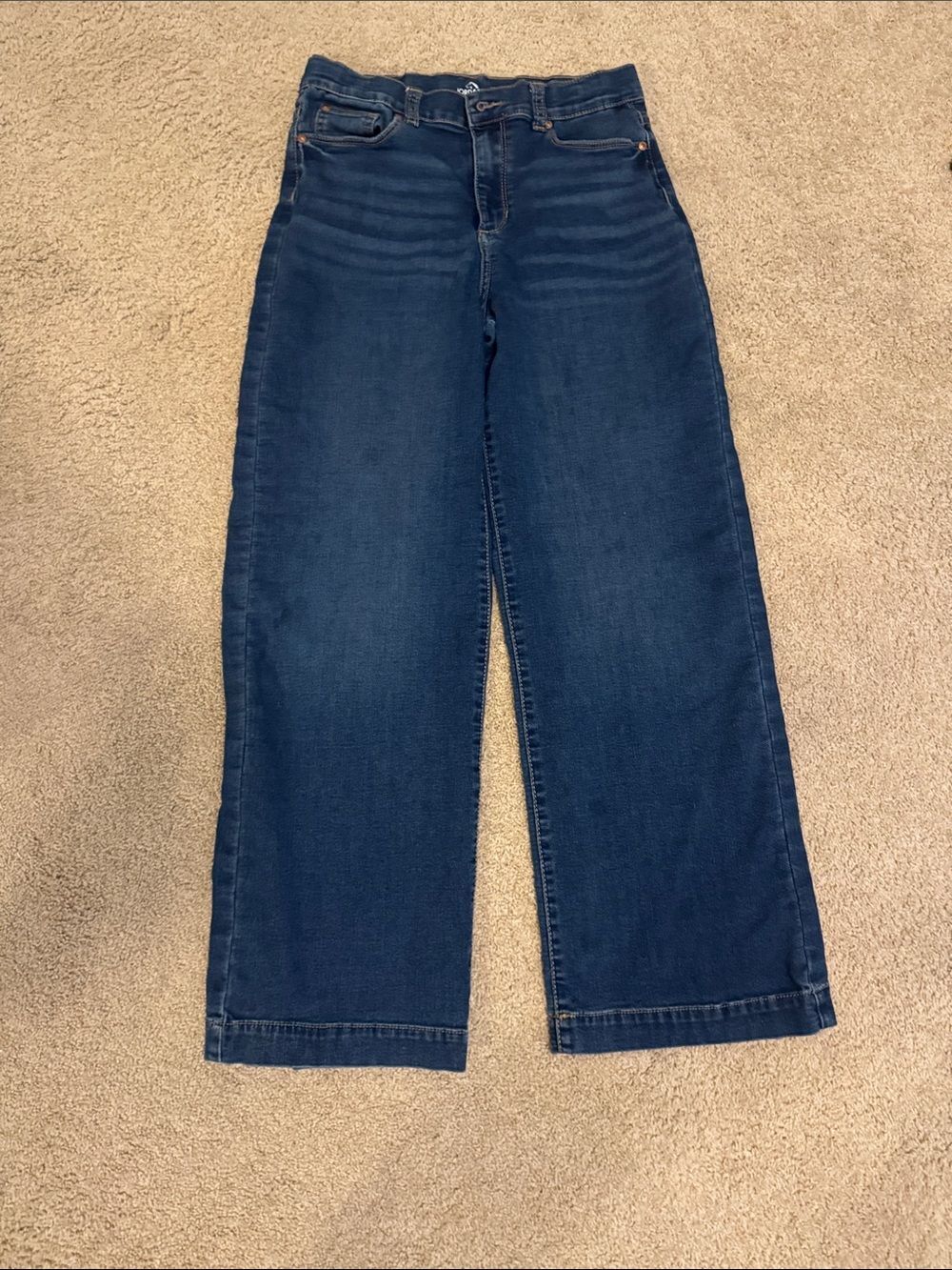 Jordache Dark Blue Wide Leg Jeans girl sz 18